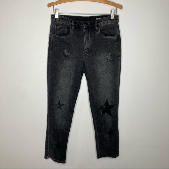 Blank NYC the Madison crop black star Jeans size 29 - Picture 1 of 8
